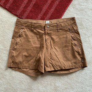 Prana S Hiking Outdoor Casual Shorts Zip Pockets Polyester Cotton Nylon Blend